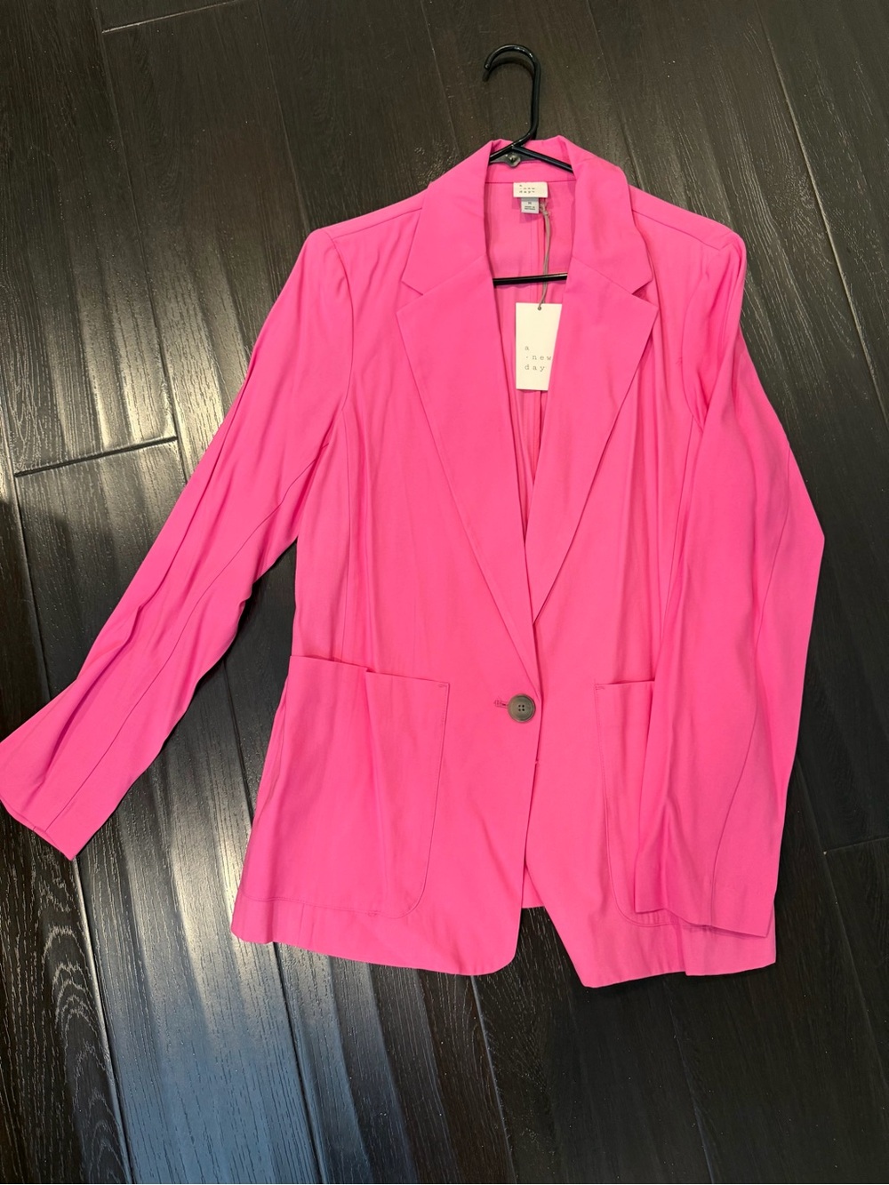 a new day Hot Pink Single-Button Blazer